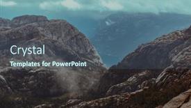  Presentation with weather - Presentation theme consisting of view-from-preikestolen-mountain background and a ocean colored foreground