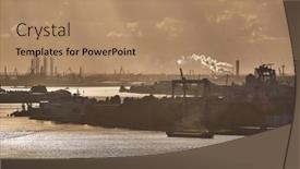  Presentation with area - Presentation theme consisting of view-from-rotterdam-towards background and a  colored foreground