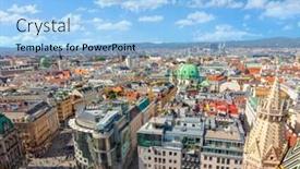  Presentation with saint - Theme having view-from-saint-stephen-cathedral background and a light blue colored foreground