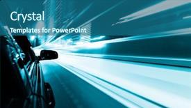  Presentation with corner - Slide set consisting of view from side of car background and a ocean colored foreground