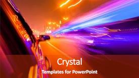  Presentation with corner - PPT theme with view from side of car background and a crimson colored foreground