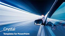  Presentation with corner - Slides featuring view from side of car background and a teal colored foreground