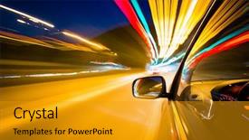  Presentation with corner - Colorful theme enhanced with view from side of car backdrop and a gold colored foreground