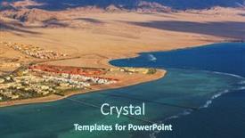  Presentation with airplane - Slides having view-from-the-airplane-window background and a ocean colored foreground