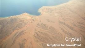  Presentation with mountains - PPT theme having view-from-the-airplane-window background and a coral colored foreground