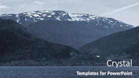  Presentation with scandinavia - Theme having view-from-the-board background and a ocean colored foreground