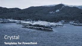  Presentation with scandinavia - Slides with view-from-the-board background and a ocean colored foreground