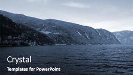  Presentation with scandinavia - PPT theme enhanced with view-from-the-board background and a  colored foreground