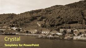  Presentation with scandinavia - PPT theme enhanced with view-from-the-board background and a tawny brown colored foreground