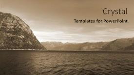  Presentation with scandinavia - Presentation theme having view-from-the-board background and a coral colored foreground