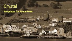  Presentation with scandinavia - Slide set having view-from-the-board background and a tawny brown colored foreground