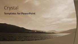  Presentation with scandinavia - PPT theme with view-from-the-board background and a coral colored foreground