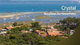  Presentation with tide - Audience pleasing presentation theme consisting of view from the cap-ferret backdrop and a  colored foreground