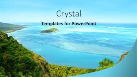  Presentation with mountain view - Cool new PPT theme with view-from-the-mountain-le backdrop and a arctic colored foreground