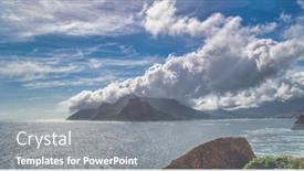  Presentation with cape town - Amazing PPT theme having view-from-the-sea backdrop and a gray colored foreground