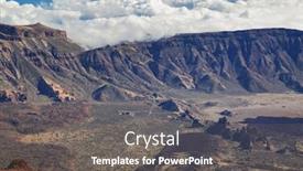  Presentation with volcano - Beautiful slide deck featuring view-from-the-top backdrop and a gray colored foreground