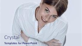  Presentation with business growth - Audience pleasing slide deck consisting of view-from-the-top backdrop and a sky blue colored foreground