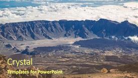  Presentation with volcano - Cool new presentation with view-from-the-top backdrop and a tawny brown colored foreground