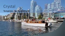  Presentation with vancouver - Colorful slides enhanced with view-from-the-water backdrop and a teal colored foreground