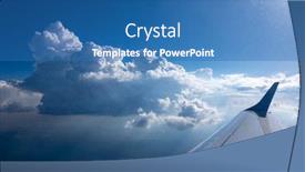  Presentation with aircraft - Audience pleasing slides consisting of view-from-the-window backdrop and a teal colored foreground