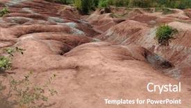  Presentation with trees - Audience pleasing presentation consisting of view-from-top-of-badlands backdrop and a coral colored foreground