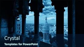  Presentation with paris france - Colorful slide deck enhanced with view-from-top-of-sacre backdrop and a navy blue colored foreground