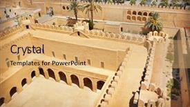  Presentation with tower - Theme featuring view from tower in sousse tunisia background and a yellow colored foreground