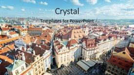  Presentation with town hall - PPT layouts consisting of view from town hall tower old town square prague background and a light blue colored foreground