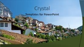  Presentation with medieval - Theme enhanced with view-from-veliko-tarnovo-medieval background and a light blue colored foreground