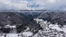  Presentation with mountain view - Beautiful PPT theme featuring view-from-yamadera-japan backdrop and a light blue colored foreground