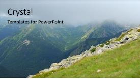  Presentation with high level - Colorful PPT theme enhanced with view in slovakia low level backdrop and a light blue colored foreground