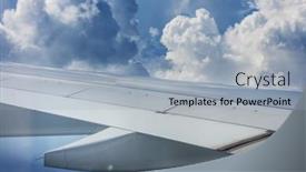  Presentation with aircraft cabin - Cool new presentation theme with view-in-the-aircraft-cabin backdrop and a light blue colored foreground