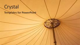  Presentation with tent - Theme having top of giant entertainment tent background and a yellow colored foreground