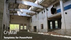  Presentation with lost - Slide set having view-inside-ruin-of-lost background and a tawny brown colored foreground