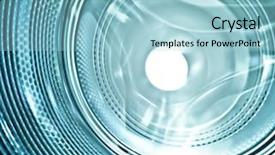  Presentation with drum - Amazing slide deck having view into blue washing machine backdrop and a light blue colored foreground
