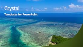 Presentation with japan - Colorful PPT theme enhanced with view ishigaki island of japan backdrop and a teal colored foreground