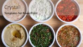  Presentation with chilli - Beautiful presentation theme featuring takeaway plastic pots clockwise backdrop and a coral colored foreground