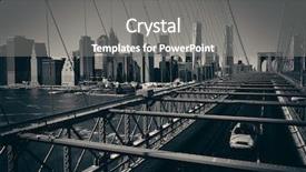  Presentation with brooklyn bridge - PPT theme featuring view manhattan with yellow cab background and a  colored foreground