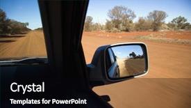  Presentation with outback australia - Colorful PPT theme enhanced with view mirror reflection of rural backdrop and a  colored foreground