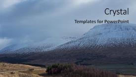  Presentation with scotland - Amazing PPT layouts having view mountains at scottish highland backdrop and a light blue colored foreground
