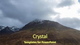  Presentation with scottish highlands - PPT layouts with view mountains at scottish highland background and a tawny brown colored foreground