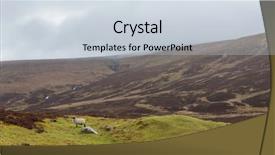  Presentation with united kingdom - Presentation design consisting of view mountains at scottish highland background and a lemonade colored foreground