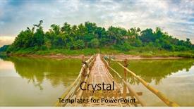  Presentation with bamboo - Cool new presentation theme with view of a bamboo bridge backdrop and a gold colored foreground
