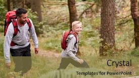  Presentation with walking trail - Presentation enhanced with view of a boy walking background and a yellow colored foreground