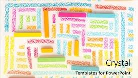  Presentation with bright white - Slides with view of a bright geometric background and a blonde colored foreground