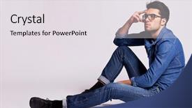  Presentation with fashion - Theme enhanced with view of a casual fashion background and a light gray colored foreground