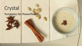 Presentation with cardamom - Slides enhanced with view of a chai tea background and a lemonade colored foreground