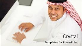  Presentation with arabic - Amazing presentation theme having view of a cheerful arabic backdrop and a  colored foreground