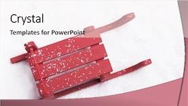  Presentation with snow - Colorful slide deck enhanced with view of a christmas sleigh backdrop and a pink colored foreground