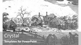  Presentation with country - Presentation design with view-of-a-country-road background and a gray colored foreground